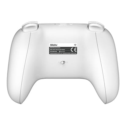 8Bitdo 64 Bluetooth Controller for Analogue 3D, White | Switch/Switch 2, Windows and Android Support, Wired USB, D-Input/S-Input Modes, Hall Effect Joystick, Vibration