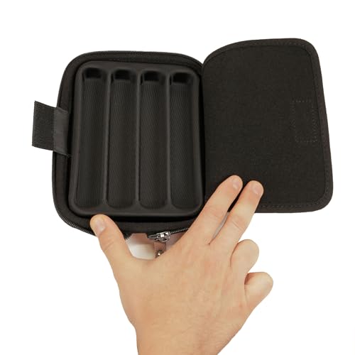 ENHANCE Designer Edition Dice Tray - Stylish Dice Case and Dice Holder for 28+ Dice with EVA Shell Protection - Dice Rolling Tray with Removable Dice Holder for DnD, Other RPG Games (Black) - color: Black