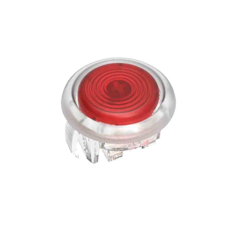 （10PCS RED) 24MM clear Mechanical arcade punk buttons with cherry MX speed silver switches replacement for different arcade fighting stick controller box