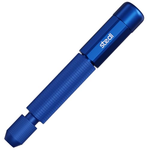 stedi Manual Pin Vise Hand Drill, Premium Hobby Model Making Tools | Ultra-Precision Dual Bearing Hand Drill for Gundam, Miniature Military Model, 3D Resin Parts, Blue - color: Blue Handle (Handle Only)
