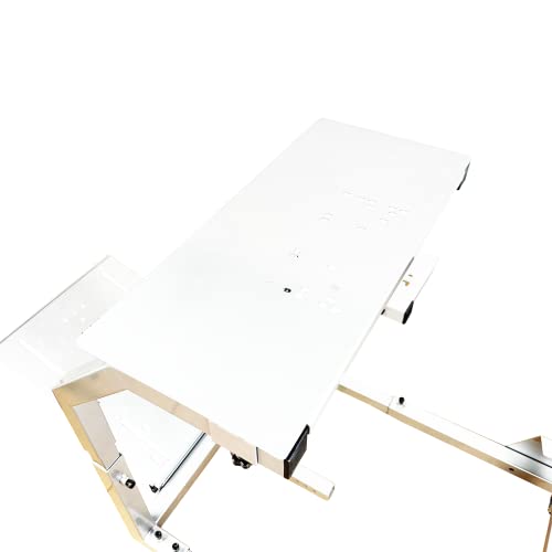 GTR Simulator GTA-F Racing Cockpit | Silver Frame with Triple/Single Monitor Stand | Adjustable Leatherette Seat | Stable & Ergonomic | Compatible with All Wheels & Pedals for PC & Console - color: White, Red White