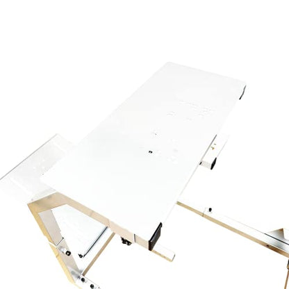 GTR Simulator GTA-F Racing Cockpit | Silver Frame with Triple/Single Monitor Stand | Adjustable Leatherette Seat | Stable & Ergonomic | Compatible with All Wheels & Pedals for PC & Console - color: White, Red White