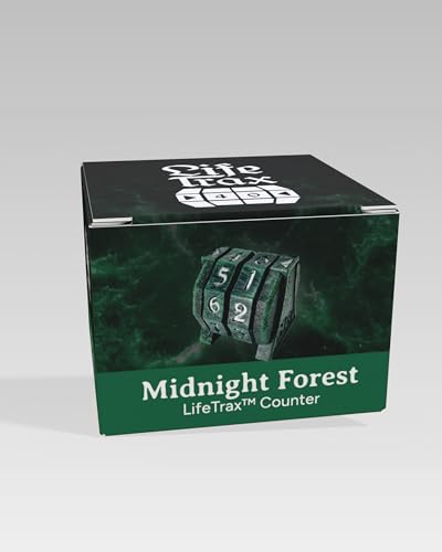 NERD GEAR LifeTrax - MTG Life Counter - Essential MTG Accessories for Magic The Gathering Commander Players - Durable, Sleek, and Professionally Made for TCG, DND, RPGs, and MTG (Midnight Forest)