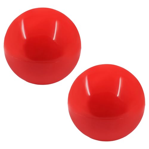ZOCCVI 35mm Arcade Joystick Ball Top Handle, Red, 2 Pcs | M6 Thread, Plastic Replacement Knob, DIY Arcade Game Fight Stick, Round - color: Red(Round)