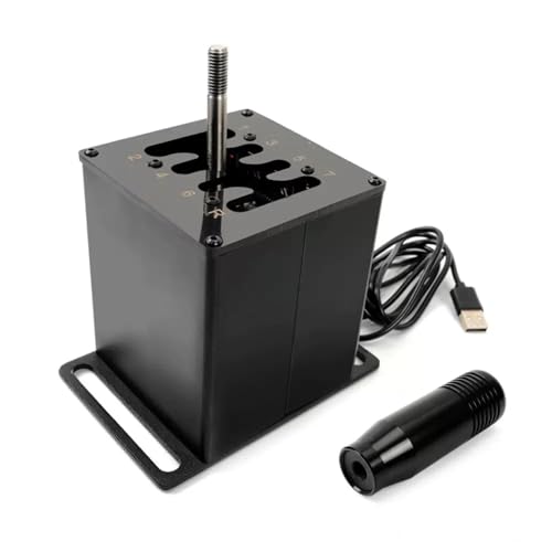 Racing Simulator H-Pattern Gear Shifter, Aluminum Alloy Gearbox Mount for Gaming, E-Sports Compatible