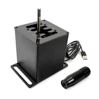 Racing Simulator H-Pattern Gear Shifter, Aluminum Alloy Gearbox Mount for Gaming, E-Sports Compatible