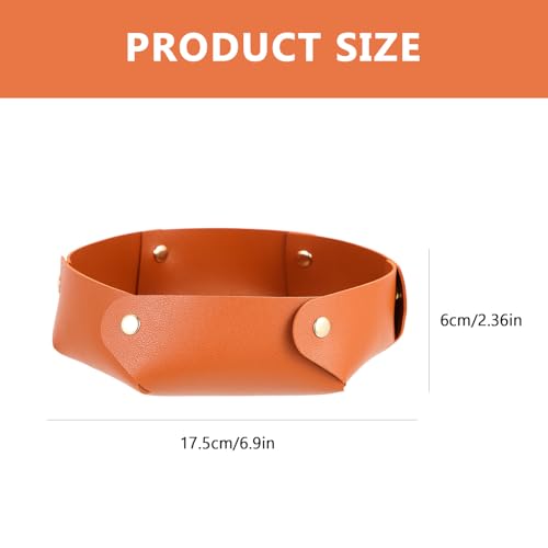 Foldable Pu Leather Dice Tray Large Desktop Storage Plate for RPG Games and Home Tabletop Use Brown