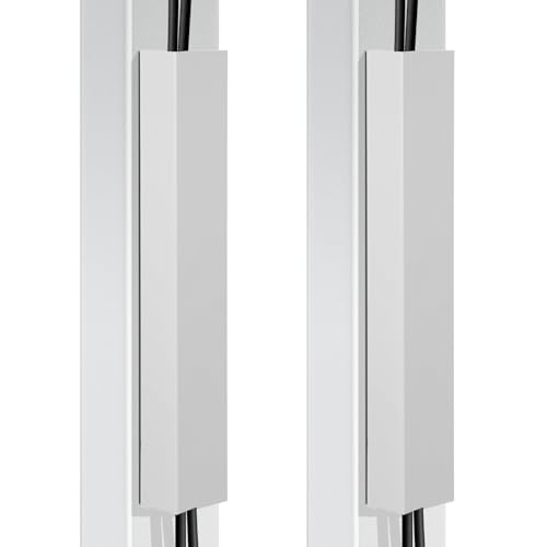 Blulu 2 Pack Steel Magnetic 14 Inch Cable Management Channel for Under Desk Leg Vertical Wire Hider Cover Cable Desk Organizer No Drill Cord Organizer Cord Hider Management for Home Office (White) - color: White