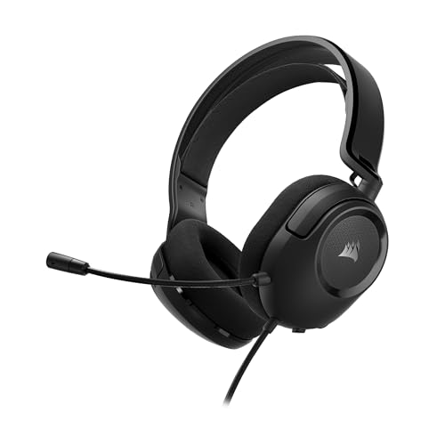 Corsair HS35 v2 Multiplatform Wired Gaming Headset – Flexible Omni-Directional Microphone – Universal 3.5mm Connection – PC, Mac, PS5, PS4, Xbox, Nintendo Switch, Mobile – Carbon - color: Carbon, size: One Size (Pack of 1), style: v2 Stereo