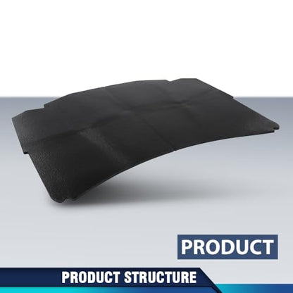 PIT66 Hood Insulation Pad w/o Holes Compatible with Benz W124 E Class 1990-1995 / 300CE 300E 300TE 1990-1993 / 400E 500E 1992-1993 / E320 E420 1994-1995 / E500 1994 1246820726 Black - style: 1990-1995 Benz W124 E Class w/o Holes