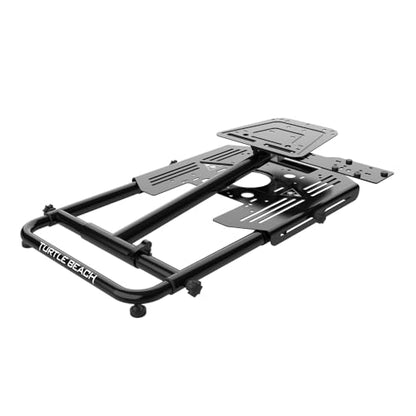 Turtle Beach VelocityOne Universal Stand for Flight Simulation & Racing Simulation Accessories with adjustable height design, metal construction, and fold flat design for PC & Xbox – Black | Solid Steel Construction, Fold-Flat Design, Adjustable Height, R