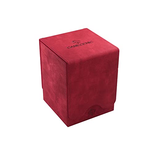 GameGenic Deck Box – Squire XL Red 100CT – Durable and Sturdy TCG, OCG, CCG Card Storage – Compatible with Pokemon, Yugioh, Commander, and MTG Magic: The Gathering Cards - color: Red