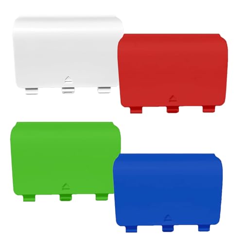 4 Pack Battery Back Cover for Xbox Series X/S Controller [NOT for Xbox One, NOT for Xbox One X/S],Replacement Battery Back Shell Covers Compatible with Series S, Series X Controller (4 Color) - color: 4 Color