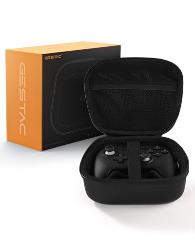 GesTac Carrying Case Compatible with Switch 2 Pro Controller, Travel Protective Portable Storage Bag, Hard Shell EVA Shockproof, Anti-Scratch – Black