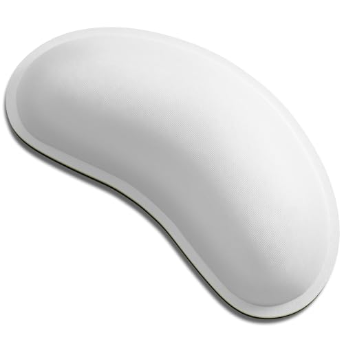 Dapesuom Mouse Wrist Rest, Ergonomic Memory Foam Mouse Wrist for Computer Desk Mats Support, Hand Rest Pad Cushion for Gaming, Office, Laptop, Men, Women, Pain Relief & Easy Typing, Ivory White - color: Ivory White, size: 5 x 3 x 1 inches