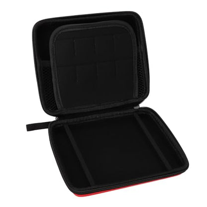 LUCKDANO Carrying Case for 2DS - Protective Hard Shell with 8 Game Card Holders - Compatible with 2DS Console Accessories Shockproof & Travel Case Portable Pouch with Wrist (#13) - color: Red
