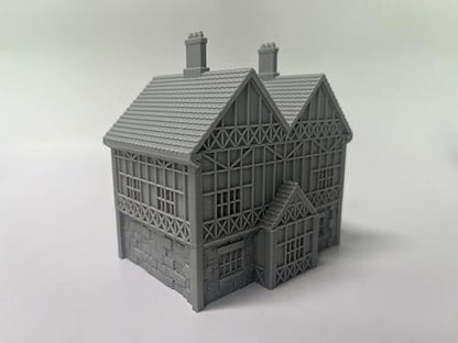 Paintable Tabletop Miniature Little Town Building Terrains - 18mm Scale Dioramas Building Set Scenery with Medieval Architecture Style by HAUTICO (HVillageHouses4-1)