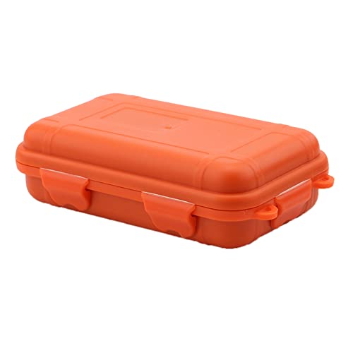 Small Hard Case with Foam, Small Dry Box Shockproof Drybox Compact Camping Survival Storage Box Airtight Travel Case for Outdoor Camping Hiking Travel - color: Orange, size: Large