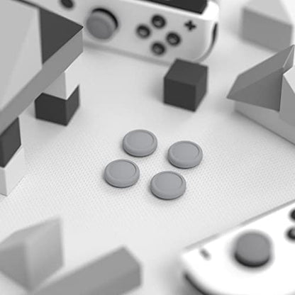 eXtremeRate PlayVital Switch Joystick Caps, Switch Lite Thumbstick Caps, Silicone Analog Cover for OLED Joycon Thumb Grips - Fleeting Gray - color: Fleeting Gray