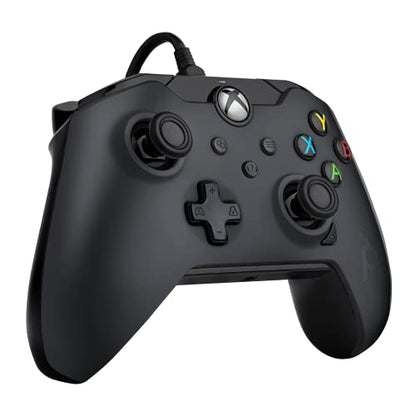PDP Wired Game Controller - Xbox Series X|S, Xbox One, PC/Laptop Windows 10, Steam Gaming Controller - USB - Advanced Audio Controls - Dual Vibration Videogame Gamepad - Raven Black - color: Black