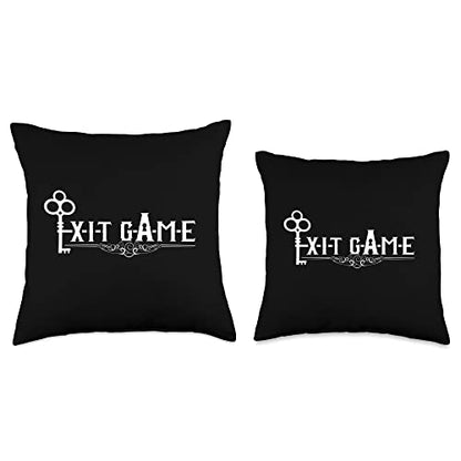 Exit Game - for Escape Room Experts Throw Pillow - size: 18x18