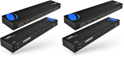 OREI 1080p 1x8 HDMI Splitter, 1 Port to 8 HDMI Display Duplicate/Mirror - Powered Splitter Ver 1.3 Certified for Full HD 1080P High-Resolution 3D Support (One Input to Eight Outputs) (Pack of 2) - size: 1x8 (Pack of 2)