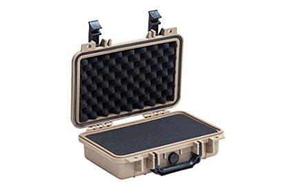 MEIJIA Portable All Weather Waterproof Protective Hard Case, Small Camera Case,Dry Case with Customizable Foam,Fit Use of Drones, Camera,Equipments, 11.65 ”x8.35”x3.78” - color: Desert Tan