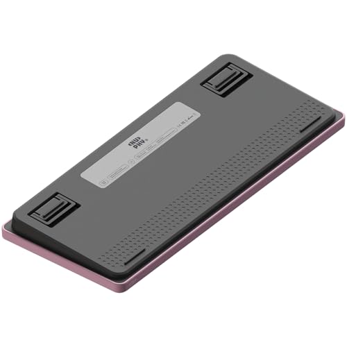 NuPhy Node75 Wireless Mechanical Keyboard, 75% Hot Swappable Custom Low Profile Keyboard, 84 Keys Computer Gaming Keyboards, Supports Touch Gestures, PBT Keycaps, RGB Backlit, Bluetooth/2.4GHz/USB-C - color: Pink, size: Low-Profile Blush Nano Switch