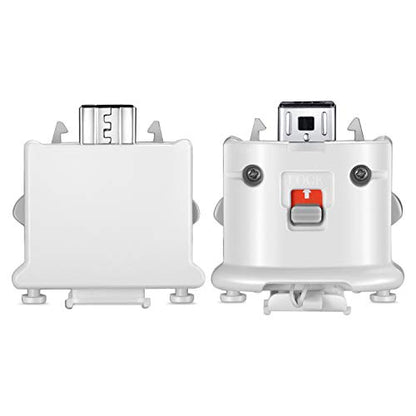 NC Motion Plus Adapter Replacement for Wii Motion Plus Adapter-Sensor Accelerator and Nintendo Remote Controller Compatible (White 2 Pieces/Set) - color: White 2 Pieces/Set