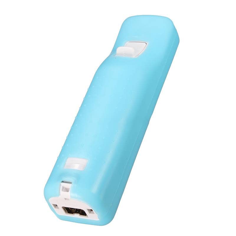 Soft Silicone Cover Case Skin Pouch for Wii Remote Nunchuk Controller Left and Right Joystick Silicone Case Soft Skin Cover (Blue) - color: Blue