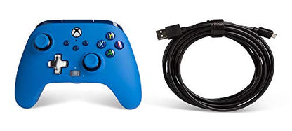 PowerA Enhanced Wired Controller for Xbox Series X|S - Blue, Officially Licensed for Xbox - color: Blue