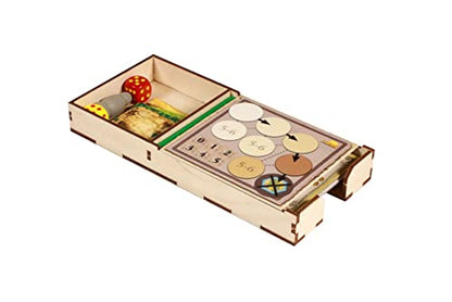 The Broken Token Game Organizer Compatible with Catan Base Game - Wooden Game Organizing Box with Multiple Trays - style: Standard Edition