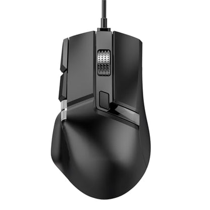 GOWENIC RGB Gaming Mouse, 11 Programmable Buttons, 7 Lighting Modes, 1200-12400 DPI, Ergonomic Design, with Dual Scroll Wheels and 20 Macro Slots, for PC Computer Gaming