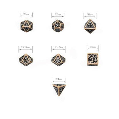 SmartDealsPro Retro Polyhedral Dice Sets with Pouches for D&D DND RPG MTG Dungeon and Dragons Table Board Roll Playing Games D4 D6 D8 D10 D% D12 D20 - color: 6-color Retro Sets 2