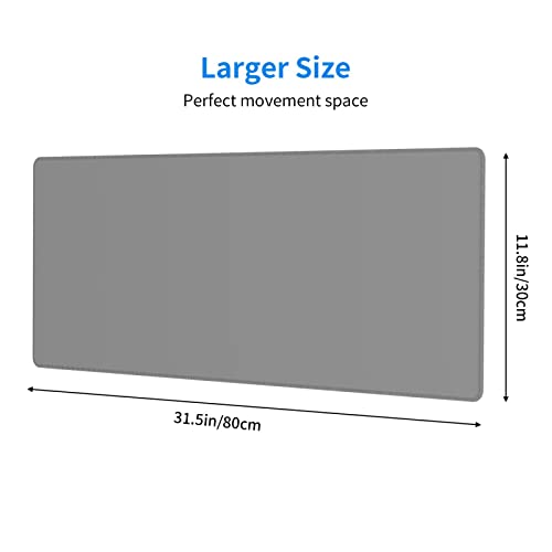 Gray Mouse Pad Extended Large Gaming Mousepad XL Big Long Oversized Desk Mat Stitched Edges 31.5 X 11.8 Inch for Home Office - color: Black13