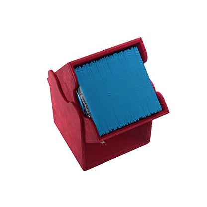 GameGenic Deck Box – Squire XL Red 100CT – Durable and Sturdy TCG, OCG, CCG Card Storage – Compatible with Pokemon, Yugioh, Commander, and MTG Magic: The Gathering Cards - color: Red