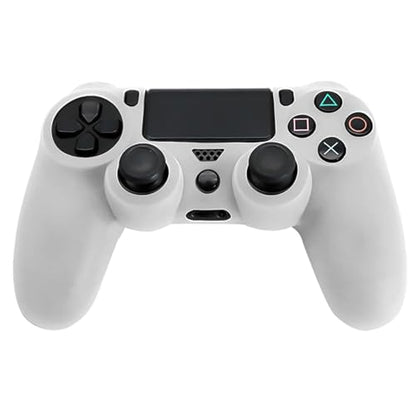 OSTENT Protective Silicone Gel Soft Case Cover Pouch Sleeve for Sony PlayStation 4 PS4 Controller Color White - color: White