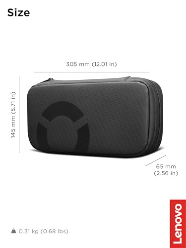 Lenovo Carrying Case for Legion Go S Gaming Console, Protective Storage Bag Case, Spill-Resistant PU Fabric, Secure Storage for Controllers, Console, Dock & Accessories, Black Gamer Accessories - size: Legion Go S Carrying Case