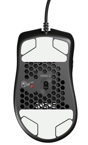 GLORIOUS Model D- (Minus) Wired Gaming Mouse - 61g Superlight Honeycomb Design, RGB, Ergonomic, Pixart 3360 Sensor, Omron Switches, PTFE Feet, 6 Buttons - Matte Black