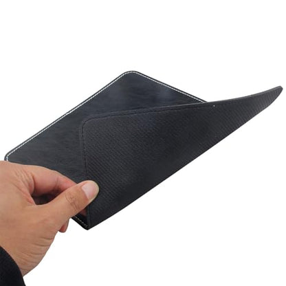 Non-Slip Rubber Base Mousepad for Laptop Computer PC Personality Desings Gaming Mouse Pad Mat 9.45 X 7.87 inch (Leahter Mouse Pad-Black, 9.45 X 7.87 inch) - color: Leahter Mouse Pad-Black