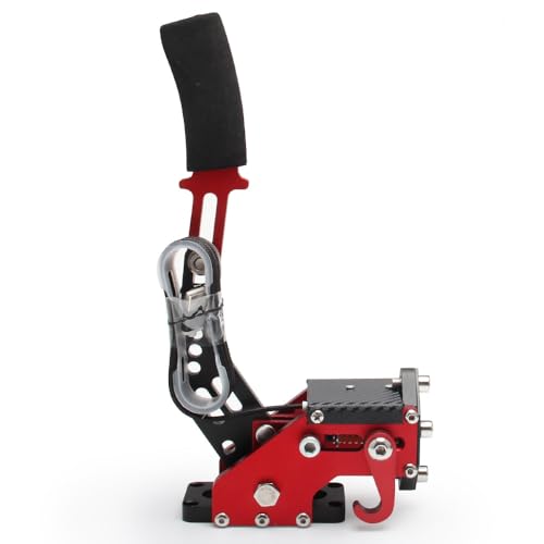 GOIPKO PC Racing Game USB Handbrake, 64 Bit PC USB Handbrake Compatible with Logitech G27/G29/G920 T500 T300 Simulated Racing Games (Red) - color: Red