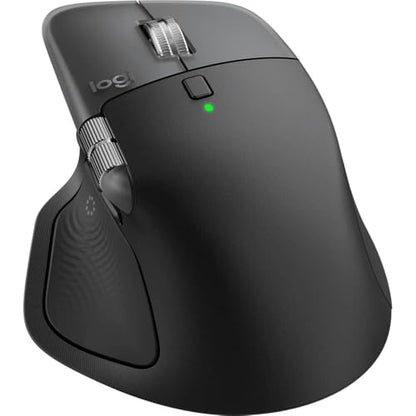 Logitech MX Master 4 for Mac, Ergonomic Bluetooth Mouse with Advanced Performance Haptic Feedback, Ultra-Fast Scrolling, USB-C Charging, MacOS, iPadOS, Windows - Space Black - color: Space Black