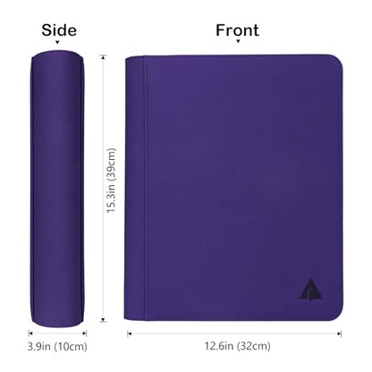 Top loader Binder, Holds 504 Top loaders, 9-Pocket Top Loader Binders with Sleeves for TCG & Sports Cards in 3'' x 4'' Top loaders -Purple - color: Purple