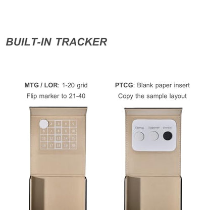 Pocket Dice Box (Adventurer Module) - Built-in Life Tracker - Fits 15 Counter Dice (15 mm) or 30+ Unsleeved Cards - Stores Inside Adventurer - MTG, PTCG & More (2. Wealth (Black/Pale Gold)) - color: 2. Wealth (Black/Pale Gold)