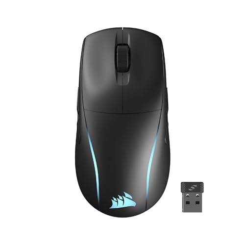 Corsair M75 Wireless RGB Lightweight FPS Gaming Mouse – 26,000 DPI – Swappable Side Buttons – iCUE Compatible – PC – Black | 000 Dpi Marksman Sensor, Ambidextrous with Swappable Magnetic Side Buttons, 89g, Slipstream and Bluetooth, Icue Compatible - color