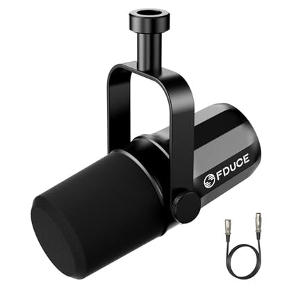 FDUCE XLR Dynamic Microphone for Vocal Recording, Podcasting, Gaming, Live Streaming&Broadcasting, All Metal Cardioid Mic, Voice-Isolating Technology SL40X - style: SL40X
