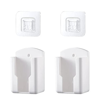 2 Pcs Wall Mount Remote Control Holder, Media Player Controller Holder, Air-Conditioner & TV Remote Organizer Caddy Box for Home Nightstand Office Desk School Supply Storage (Medium,2.44inch) - size: Medium,2.44inch