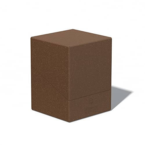 Ultimate Guard RTE Boulder 100+, Deck Case for 100 Double-Sleeved TCG Cards, Brown, 97% Renewable, Made in Germany, Secure & Durable Storage - color: Brown