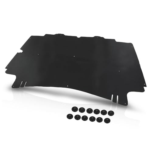 PIT66 Black Hood Insulation Pad 1/2" with Clips Compatible with Dodge Ram 1500 2500 3500 2002-2009 Heat Blanket - style: 2002-2008 Dodge Ram 1500 w/o Holes