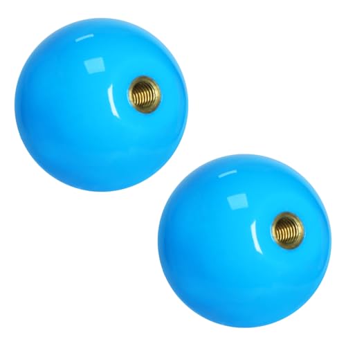 Gallipower 2Pcs Joystick Head,Arcade Joystick Ball Top Handle Rocker Round Head,Arcade Kit DIY Replacement Parts(Blue) - color: style 4